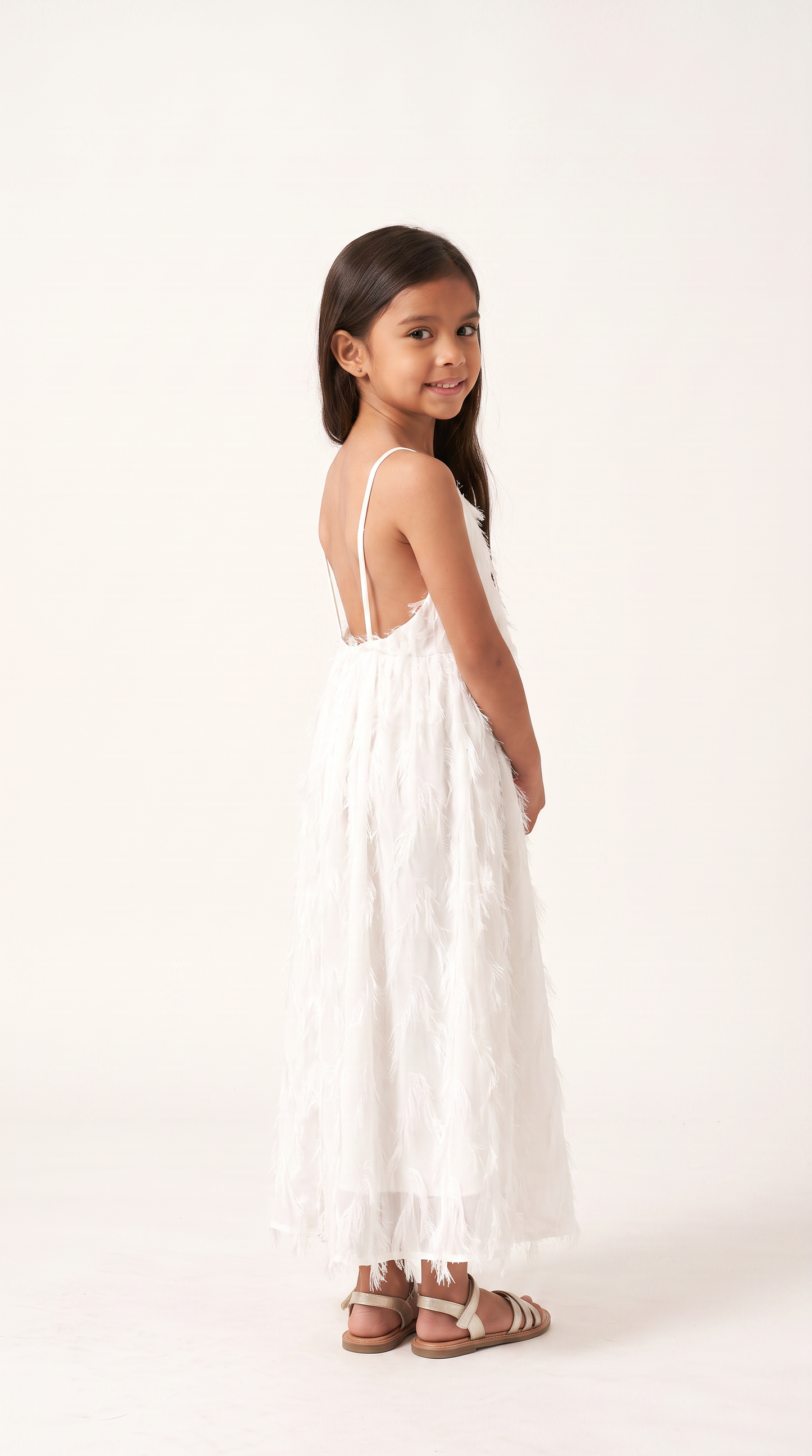 Mom and Daughter White Lace Maxi Summer Dress Set